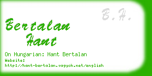 bertalan hant business card